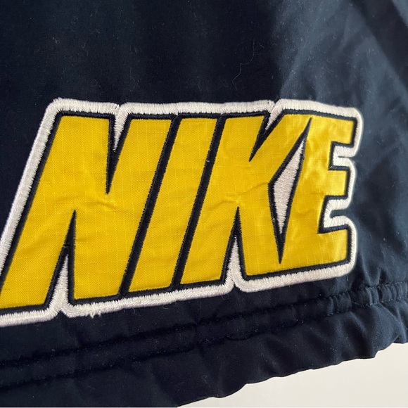 Nike Kids Winter Navy Blue Yellow Jacket with Double Closure Back Spell Out 3T - Picture 7 of 11